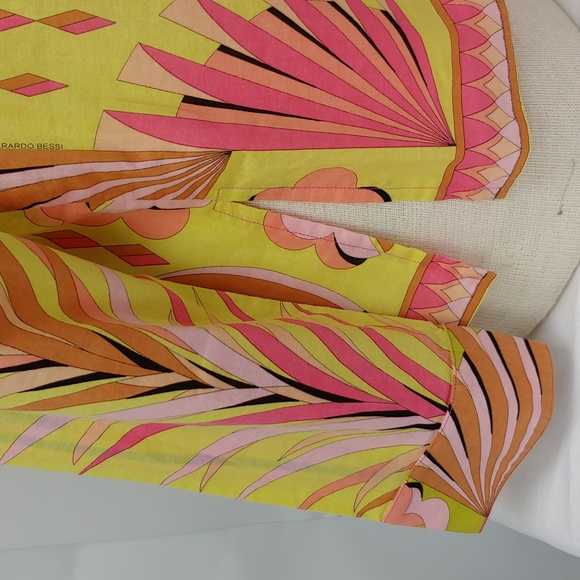 Averado Bessi Multi Color 100% Cotton Long Sleeve Button Down Shirt Size 10 - Picture 3 of 13